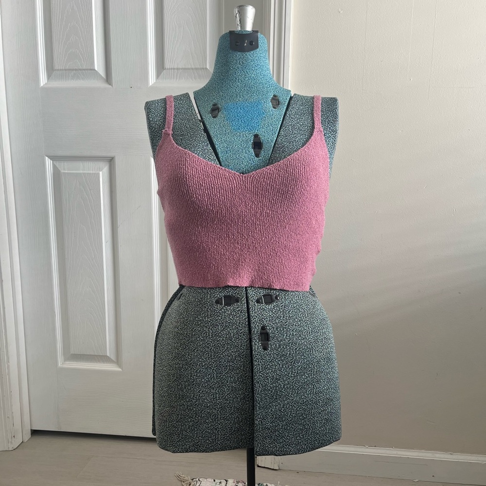 Pink knitted pacsun tank top